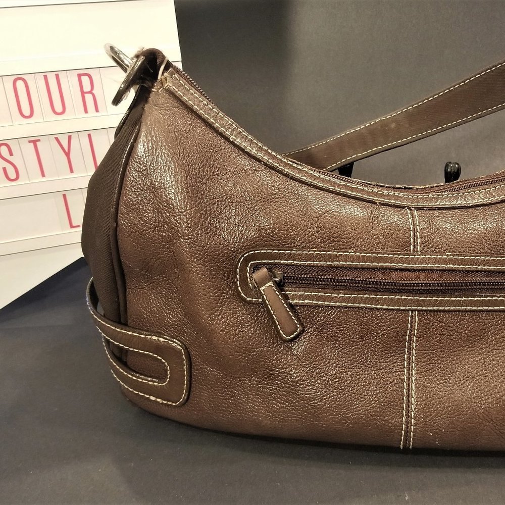 Franco Sarto Brown Hobo Style Bag with Buckles